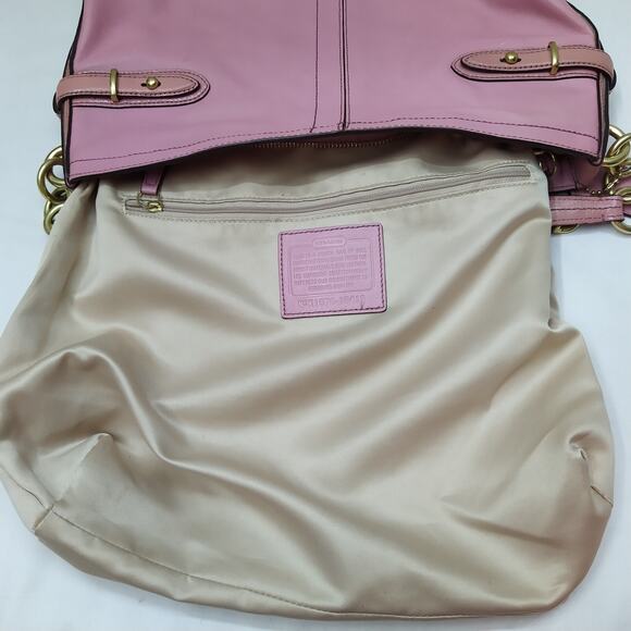 Coach Audrey Pink Leather Zipper Closure Hobo Shoulder bag - Picture 10 of 16
